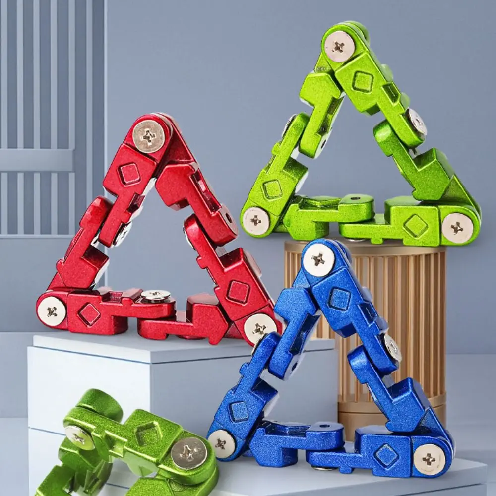 

Aluminum Alloy Infinite Flip Chain Fidget Toys Unlimited Flip Flexibility Metal Chain Flippable Toy Fingertip Manual
