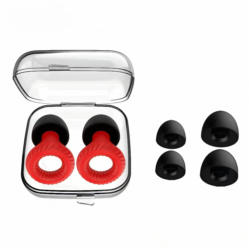Noise Reduction Earplugs - Hearing Protection for Concerts & Festivals, Live Events, Musicians, Sports, 6 Ear Tips in S/M/L