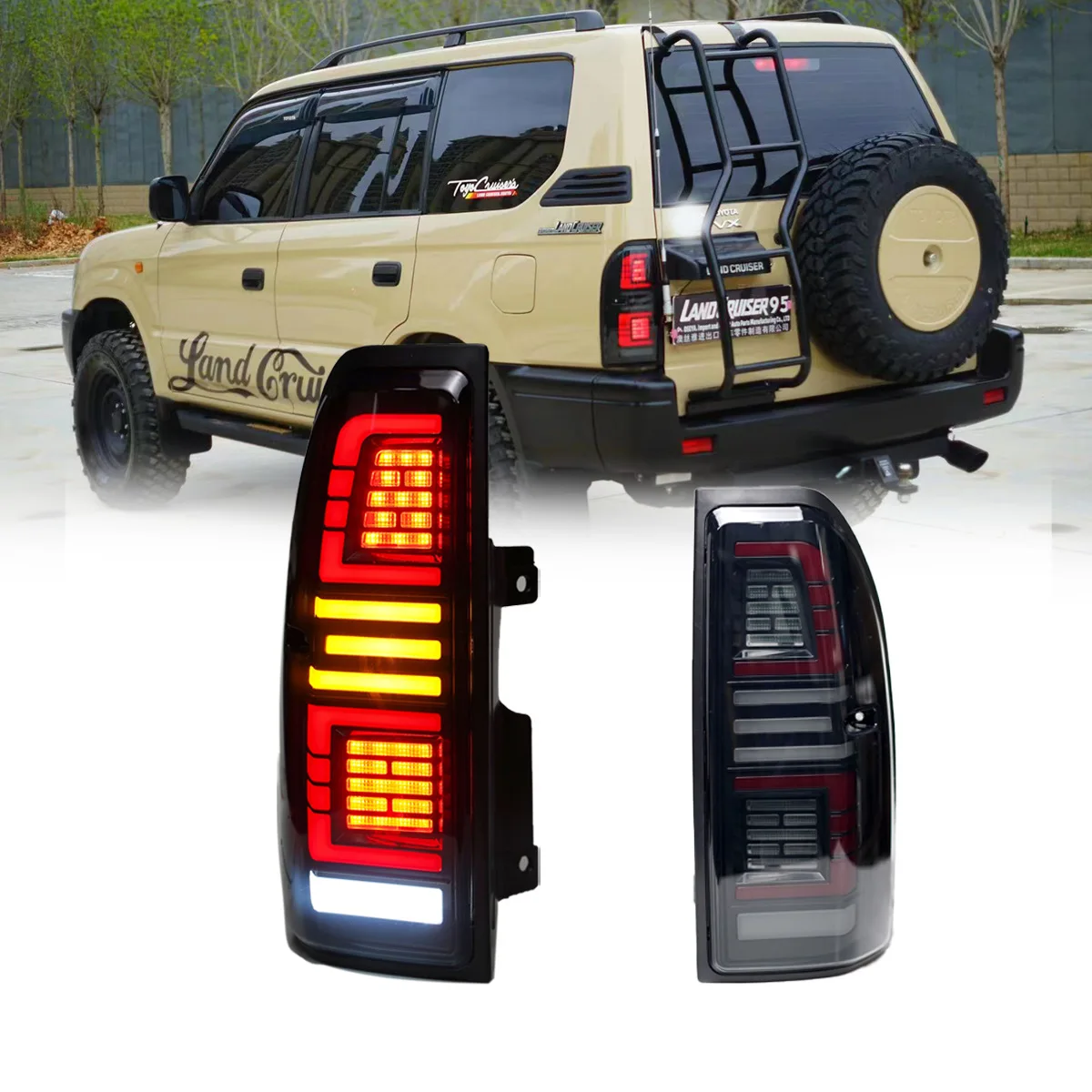 

Juncar is suitable for Toyota LC90 tail light 1996-2004 LED brake light turn signal factory direct sales modification