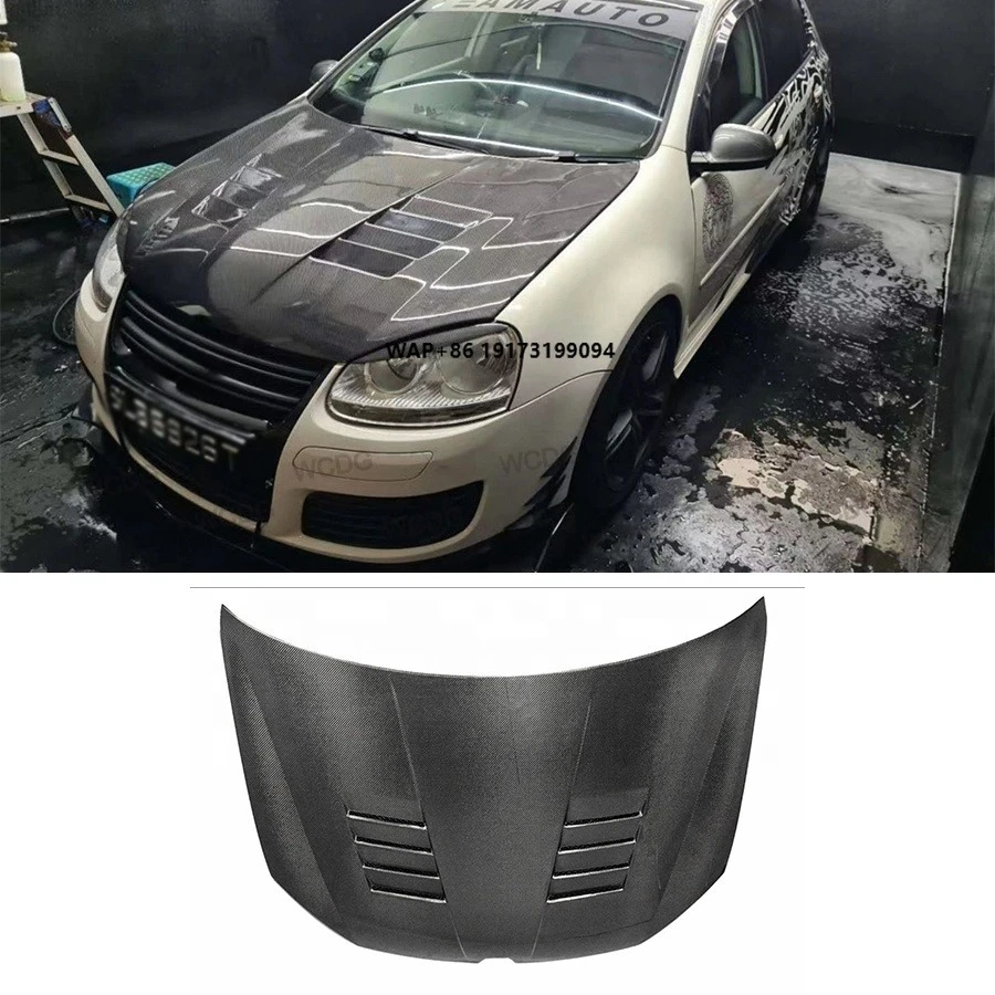 

High Quality Carbon Fiber Front Hood Bonnet for VW 2009-2012 Golf 6 MK6 New Car Front Engine Hood Air Vented Intakes Cover Car