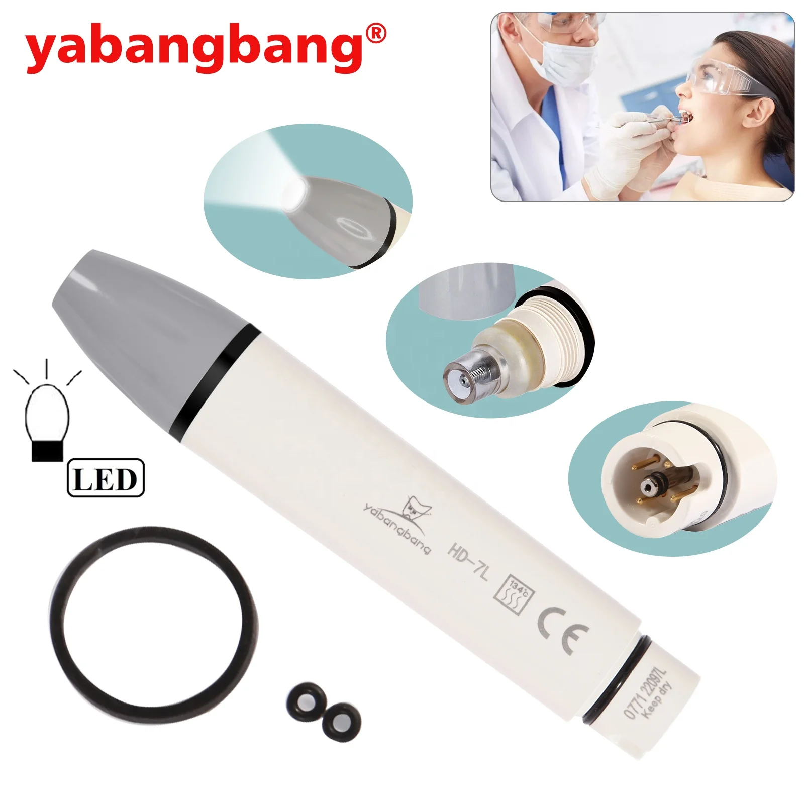 Venda quente! Ultrasonic Piezo Scaler Handpiece, Dental Luz LED, SATELEC, DTE Dicas, HW-5L