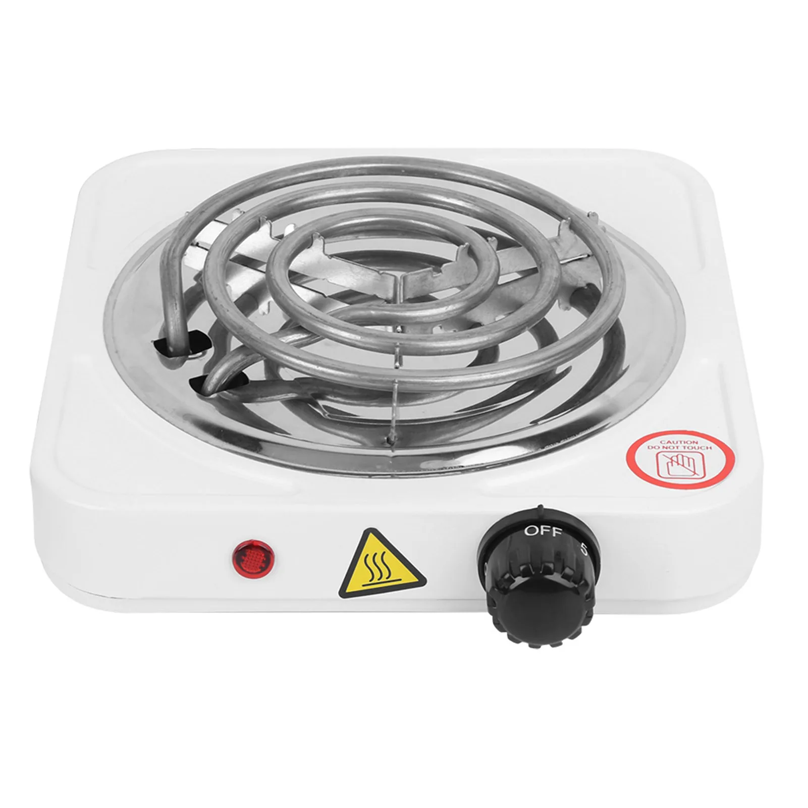 110V 1000W Single Tube Electric Stove Stainless Steel Home Electric Stove US Plug Portable Electric Heater Stove Kitchen Supply