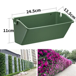 1PC Hanging Garden Plant Wall Flower Pot Container Wall Hanging Vertical Green wall-mounted Plastic Planting Box Home Decor