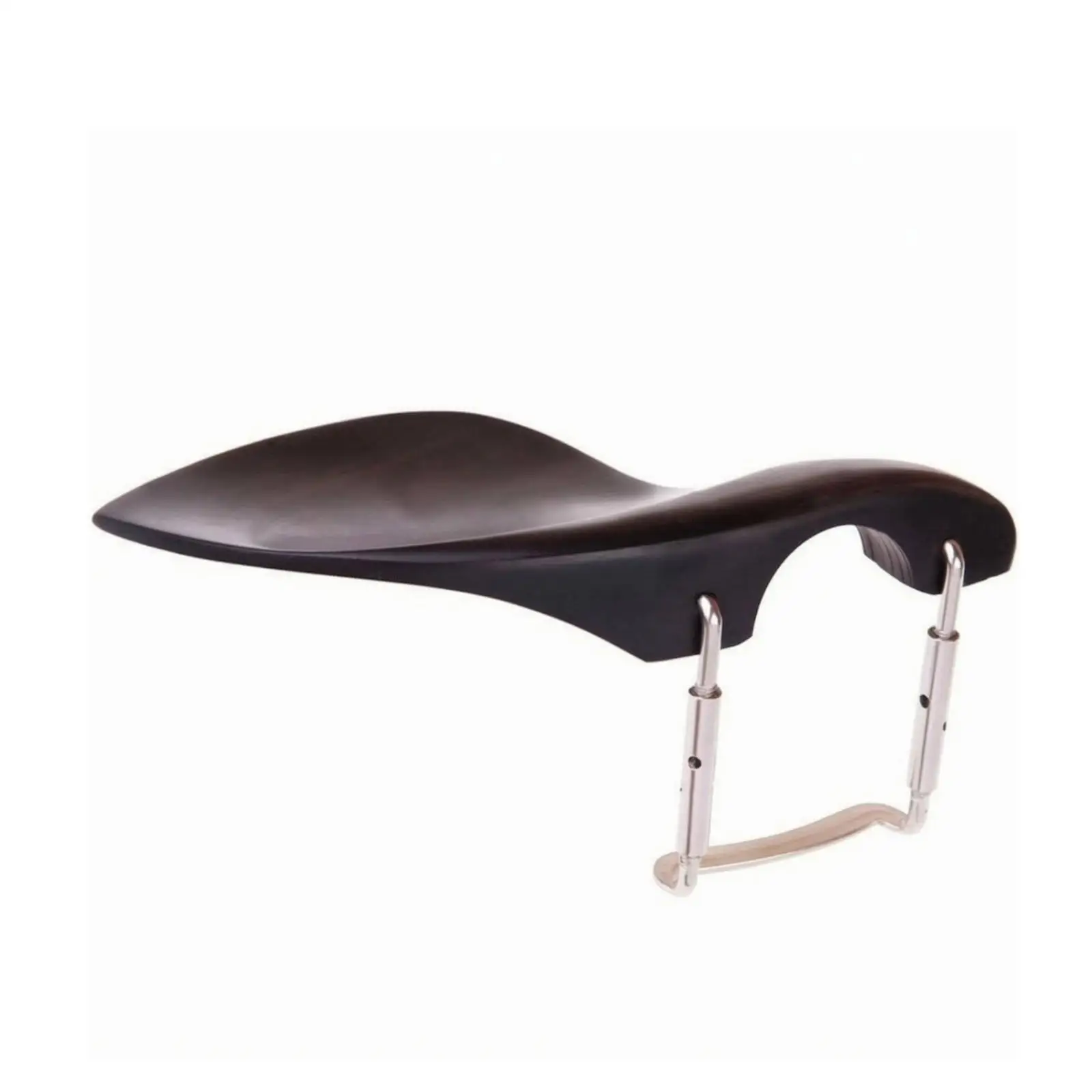 Solid Ebony Violin Chin Rest Replacement Fitting for Fiddle with Sleek Appearance and Curved Jaw Support for Regular Practice