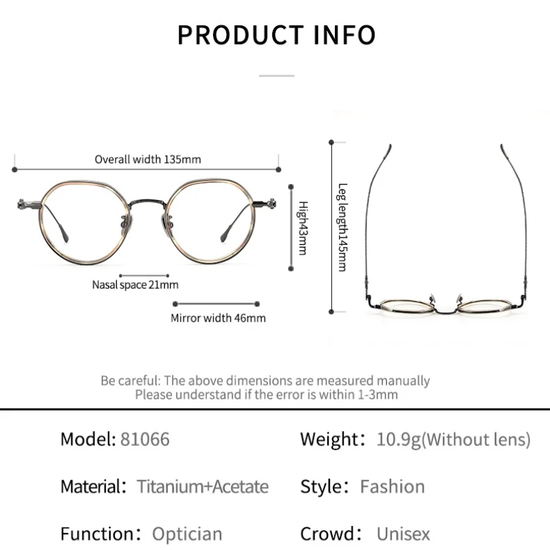 STYLENS Fashionable Acetate Sheet Pure Titanium Prescription Eyewear Brand Designer Designs Men Women Progressive Eyewear 81066 - Image 6