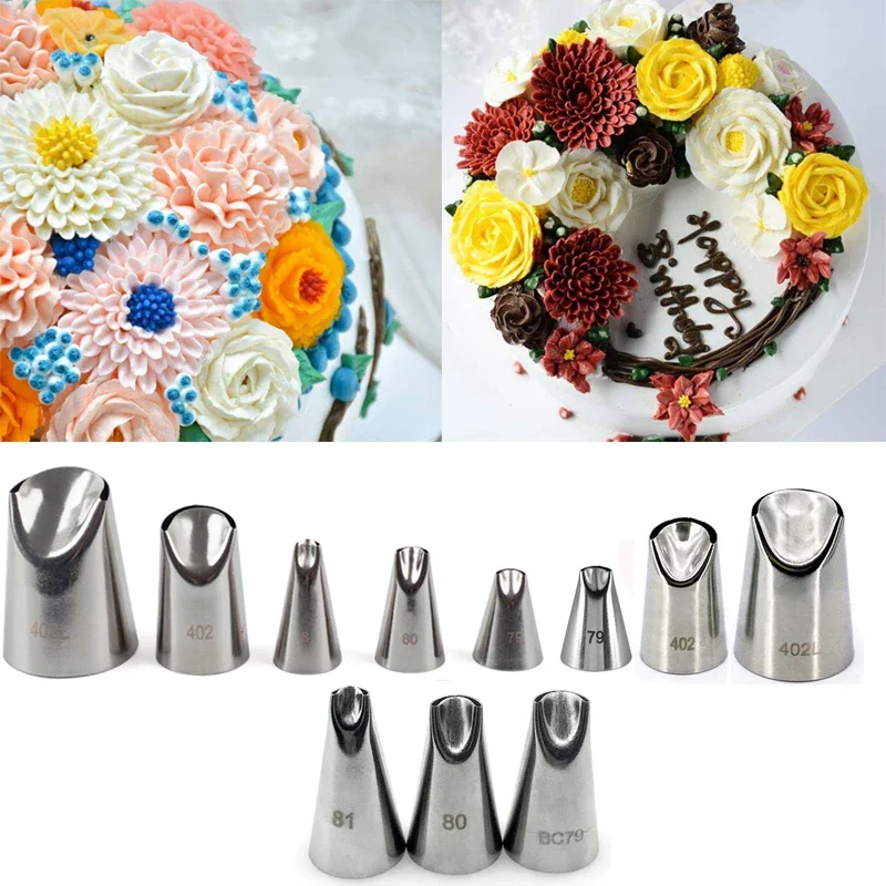 1/3/5/7Pcs Chrysanthemum Pastry Nozzles For Cake Decoraing Tools Tulip Succulents Icing Piping Nozzles Tips Baking Accessories