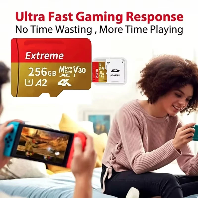 Micro SD Card High Speed SD Memory Card 128GB  256GB 512GB 1TB 2TB Micro SD U3 V30 TF Flash Card for Phone Camera Devices - view 3