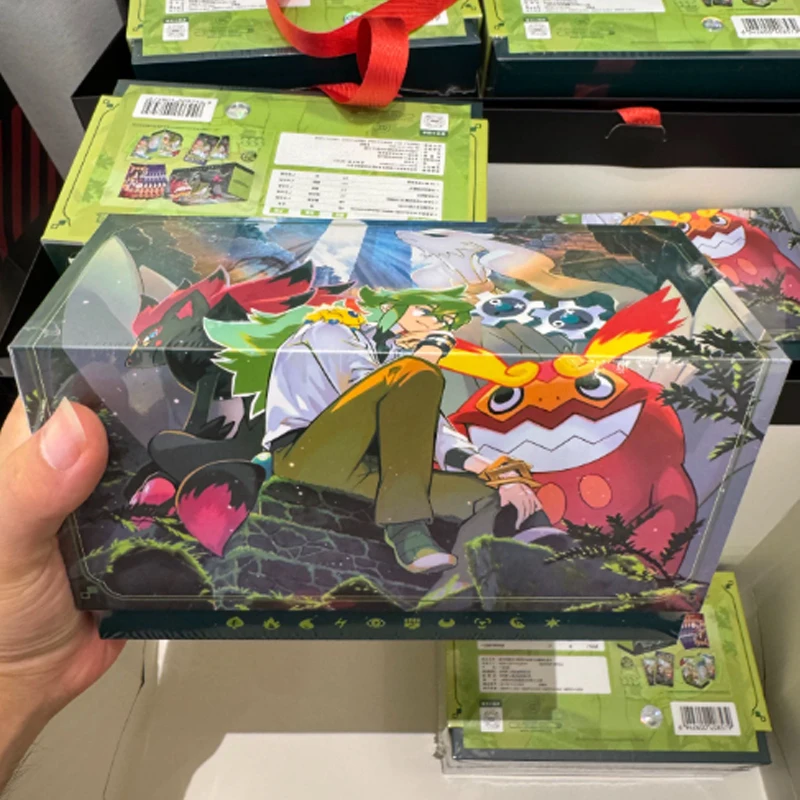 Hot New 100% Original Pkm TCG Battle Set Box Lillie&N Combo Glory Together Booster Packs SV18.0 Simplified Chinese Version Cards
