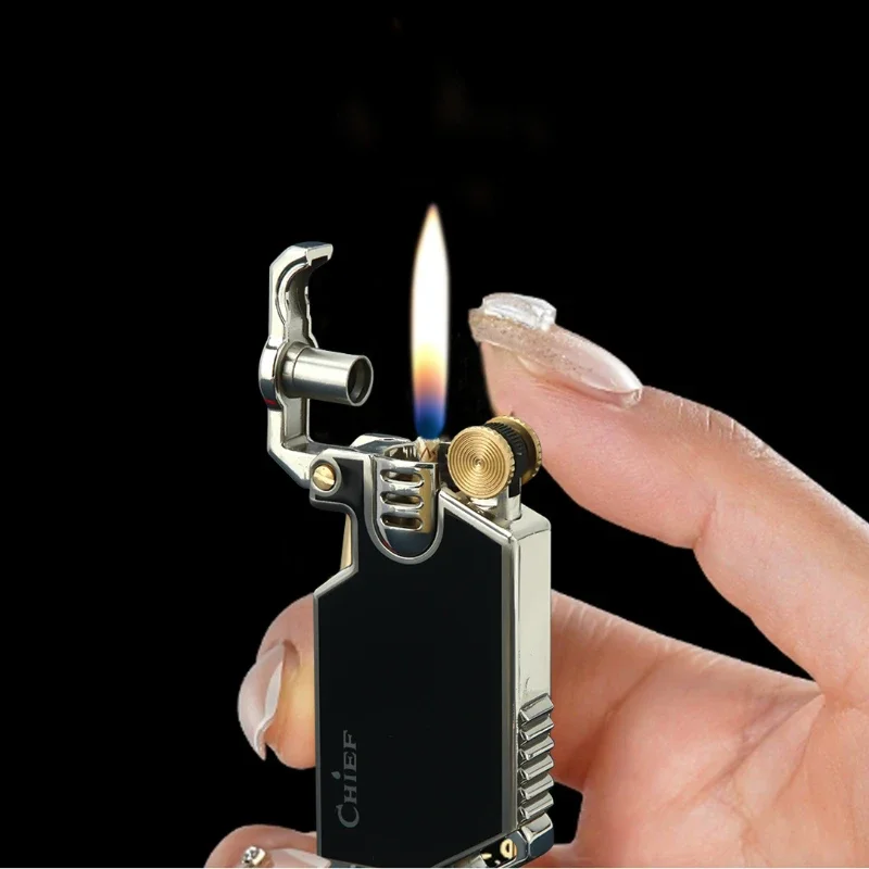 2025 nowa kreatywna Retro lekka ściernica nafta wiatroszczelna zapalniczka ze stopu dla mężczyzn wysokiej klasy prezent zapalniczka do papierosów