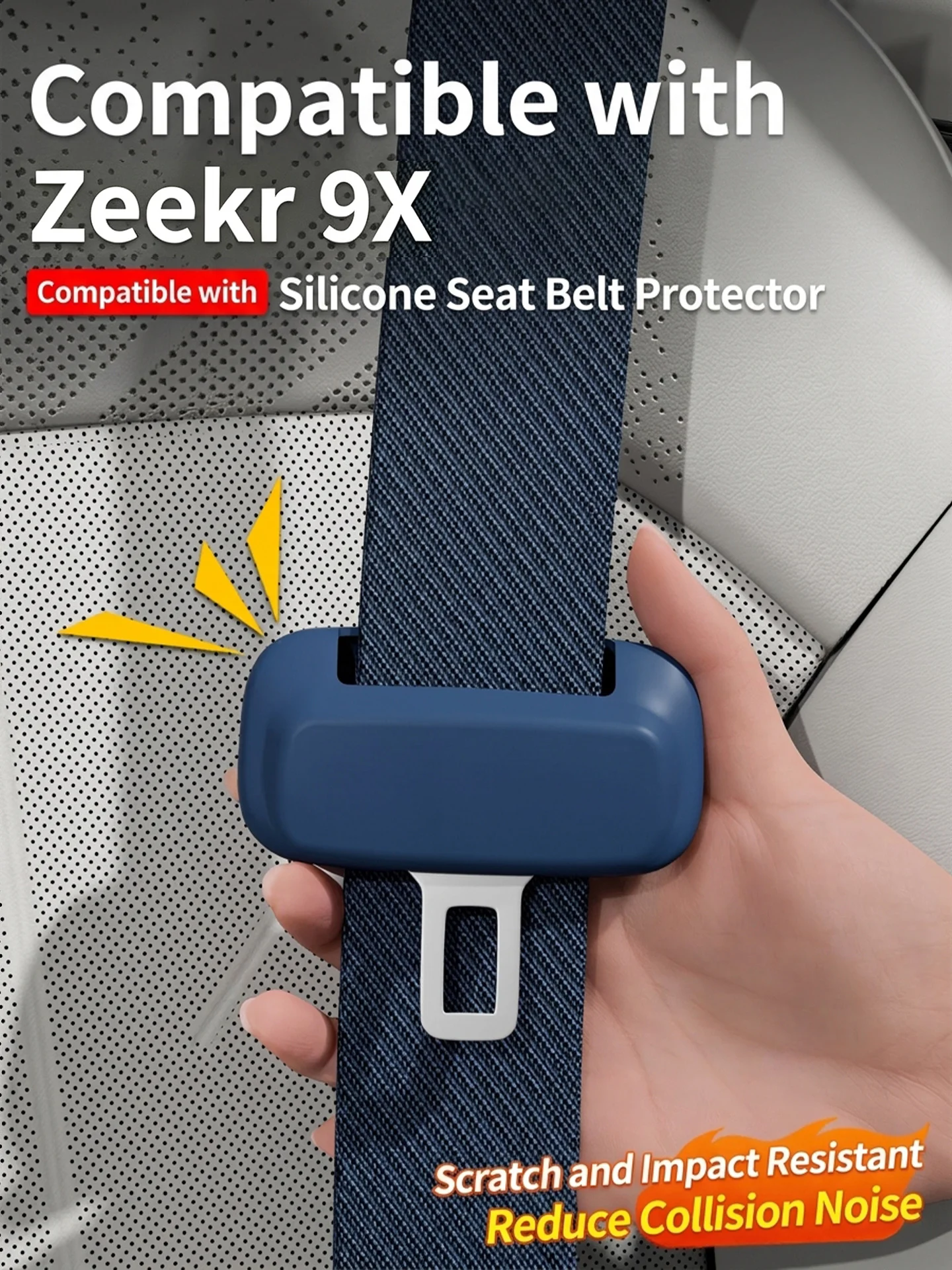 Silicone Seat Belt Buckle Cover For ZEEKR 9X Anti Collision Anti Scratch Safety Belt Latch Protector Car Interior Accessories