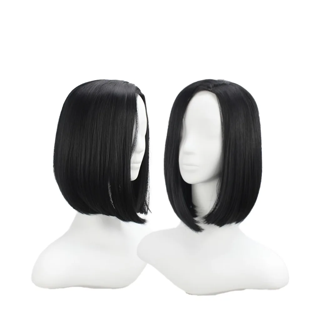 Valo-rant Viper Cosplay peluca pelo negro para mujeres hombres disfraz de fiesta de Halloween