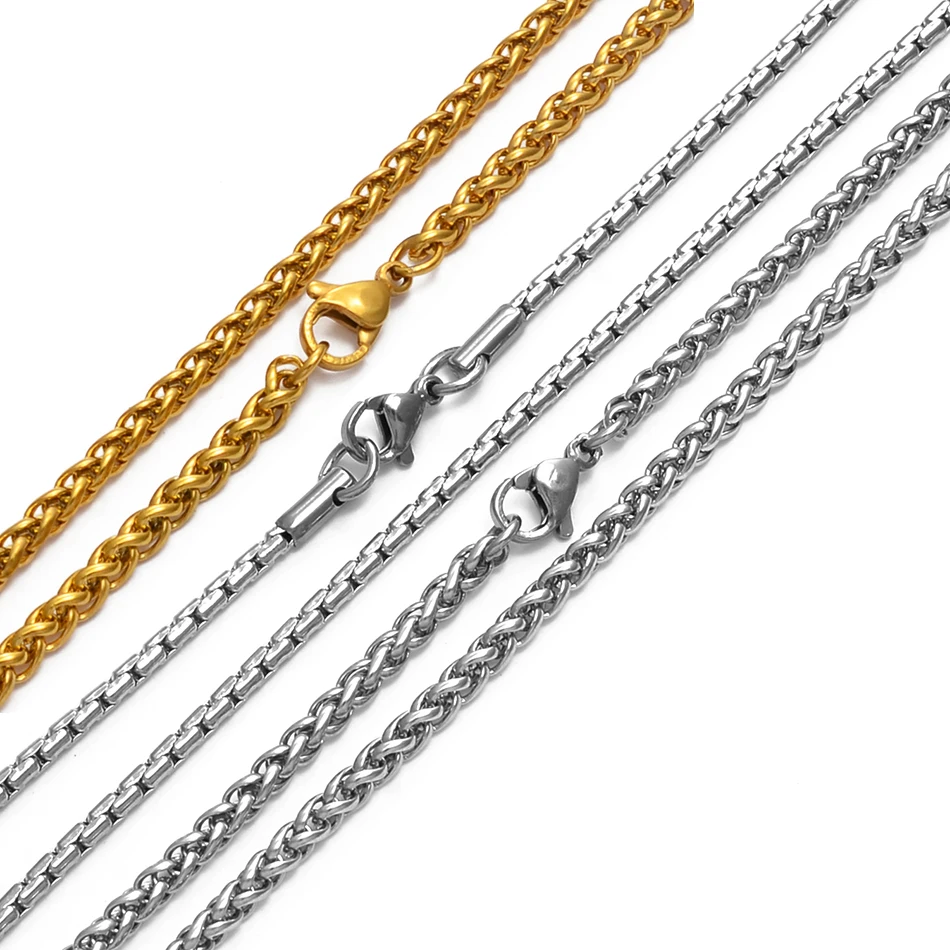 Anniyo Gold Color/Silver Color Necklaces for Women Men Stainless Steel Chain Jewelry Arab Middle East African #220906