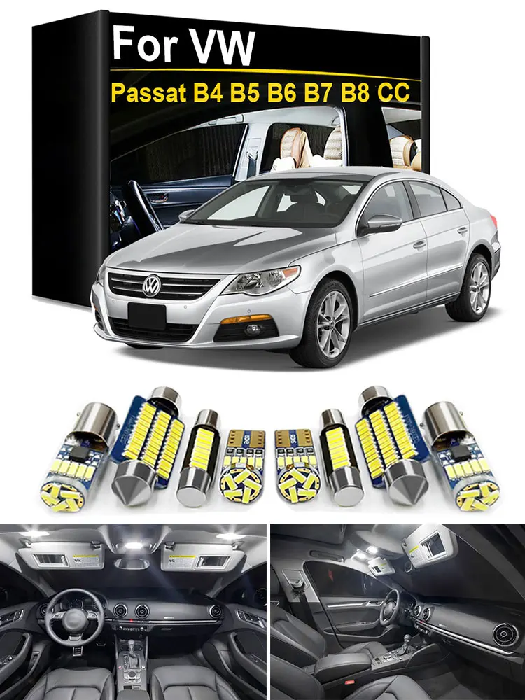 LED-Innenraumleuchten-Kit für Volkswagen VW Passat B4 B5 B6 B7 B8 CC Variant 1998-2006 2007 2008-2016 2017 2018 2019 2020