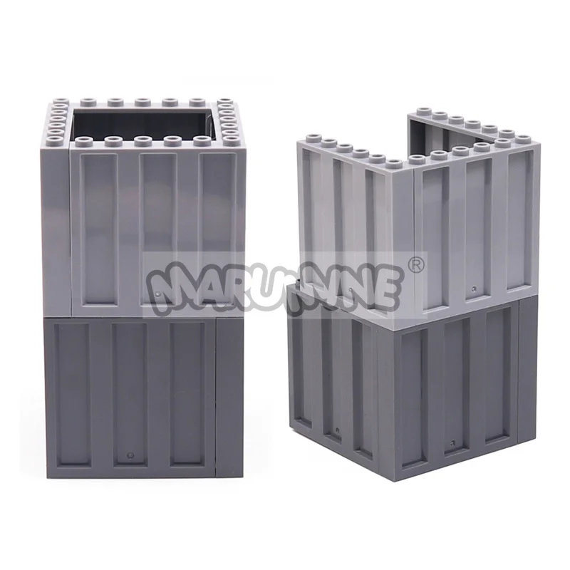 Marumine 30 peças 23405 painel 1x6x5 placa ondulada moc modelo kit recipiente acessórios de pista de carro peças de ideia de tijolos de construção