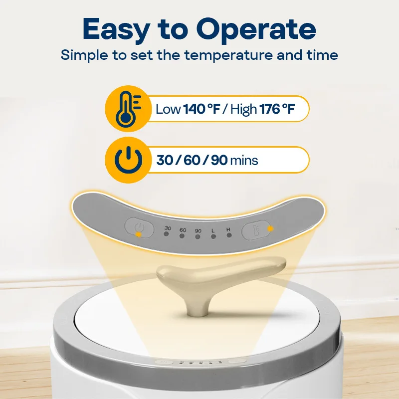 New 20L Cross-border Towel Heating Bucket Heater, Wooden Handle 3-speed Timing 2-speed Temperature Adjustment with Aromatherapy