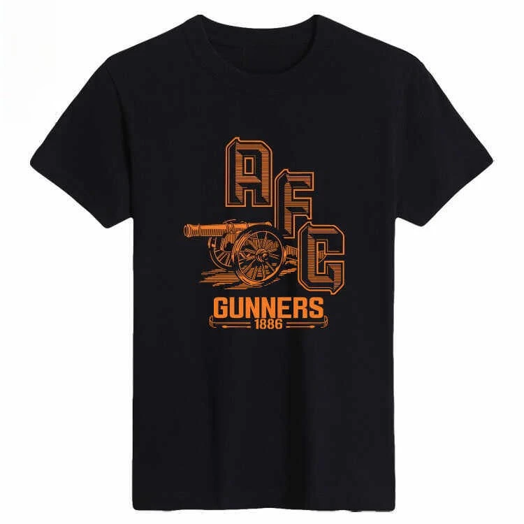 Camiseta masculina de algodão puro de alta qualidade e respirável, modelo 2026, do mesmo estilo do Arsenal da Premier League.