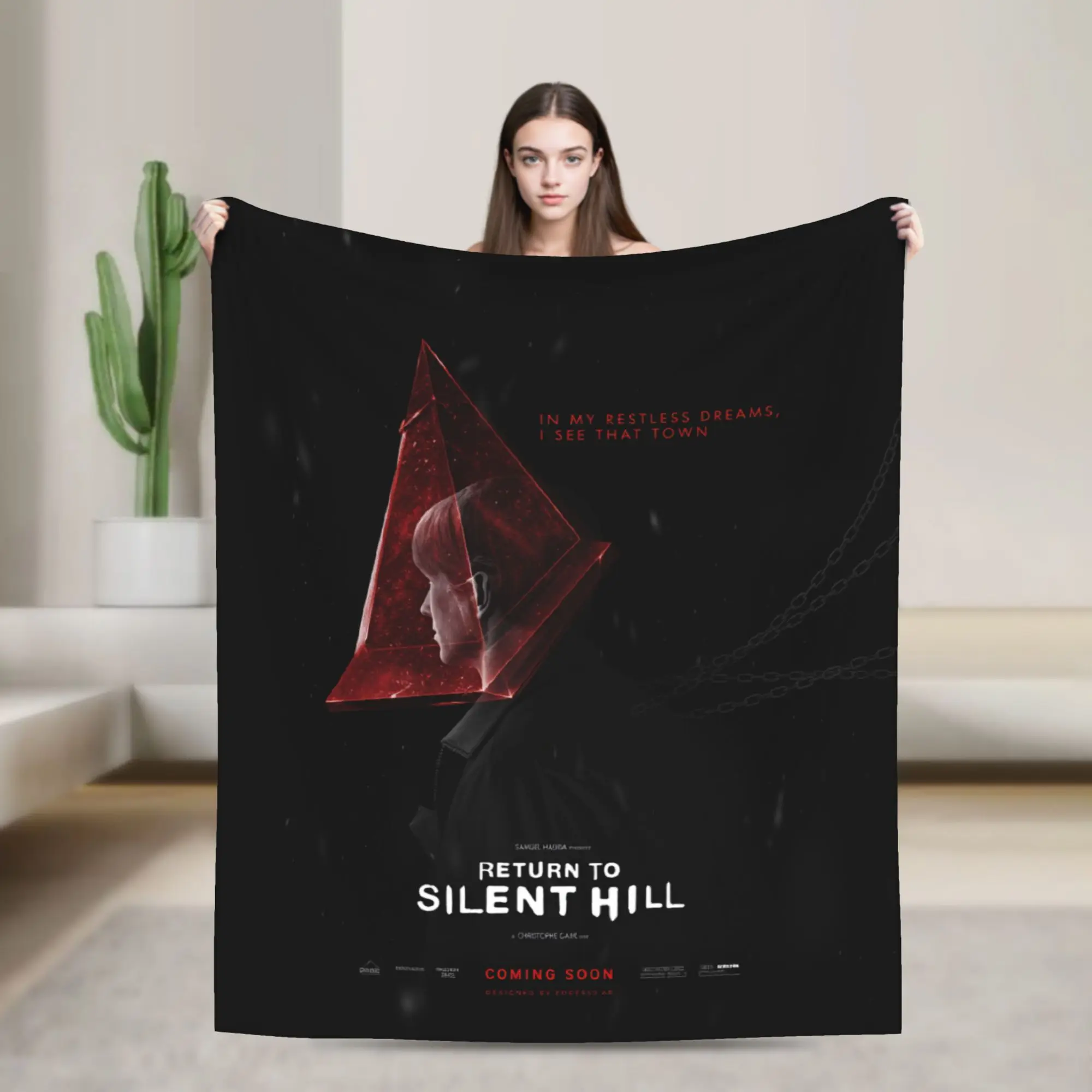 Super Soft Blanket Airplane Travel Return to Silent Hill Movie 2026 Throw Blanket  Flannel Bedspread For Bedroom Sofa Bed Cover