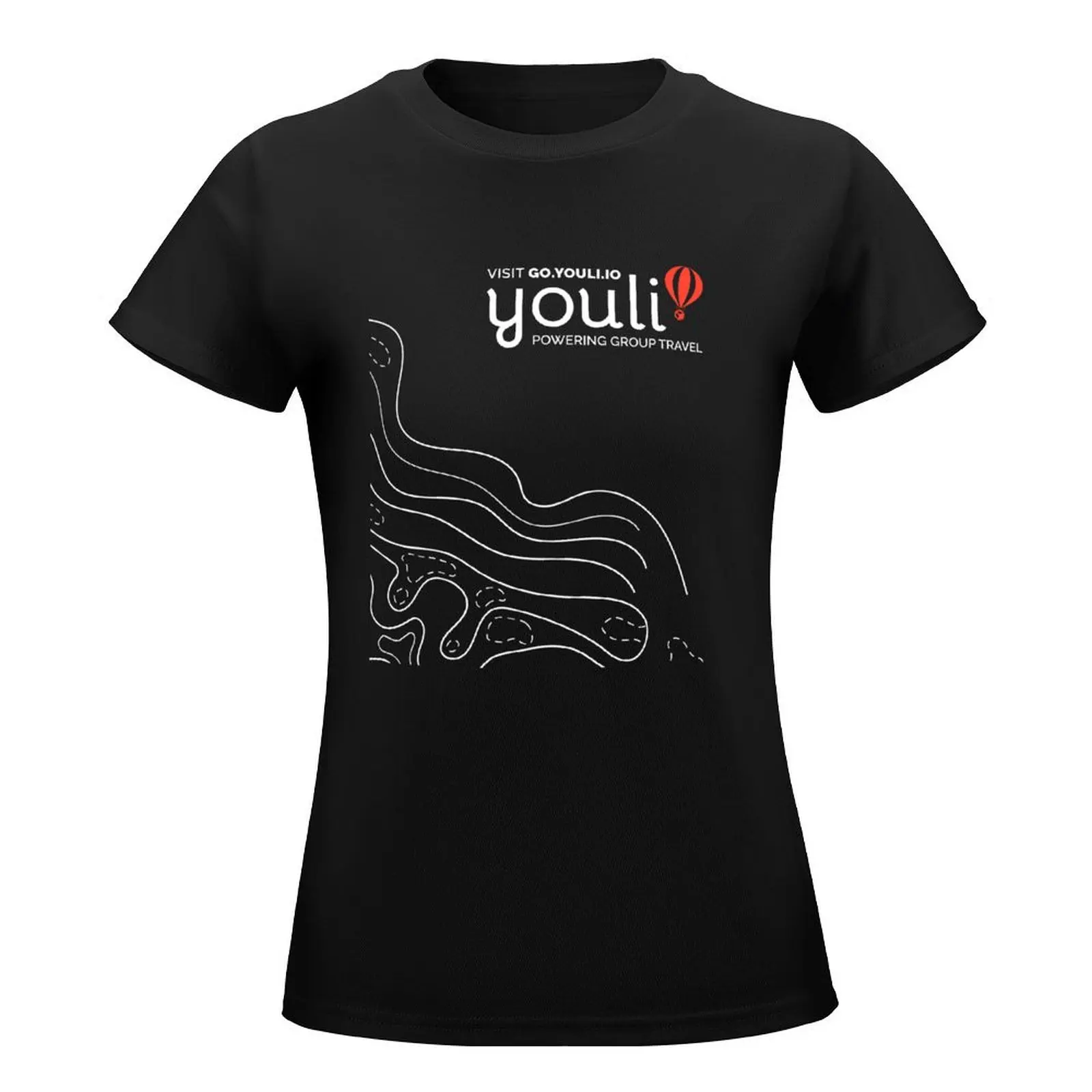 YouLi 2022 - Dark Background T-Shirt hippie clothes tees plain t shirts for Women