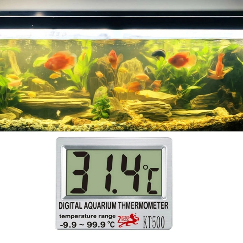 Aquariums Thermometers with Clear Easy to Read LCD Digital Display Fishtanks Water Temperature Monitoring Tool Y5GB