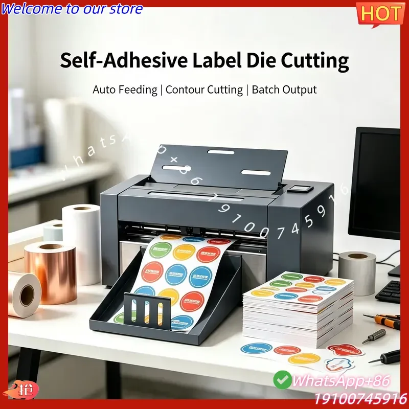 2026Hot Auto Sheet Feeding Label Die Cutter A3 A4 Sticker & Cardstock Digital Cutting Plotter Contour Cutting + Creasing