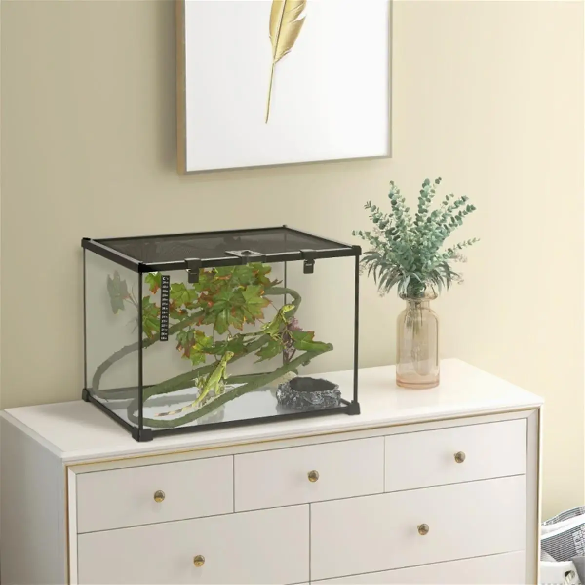 Premium Reptile Habitat Box for Lizards, Snakes & Small Pets - Durable, Versatile Terrarium Enclosure