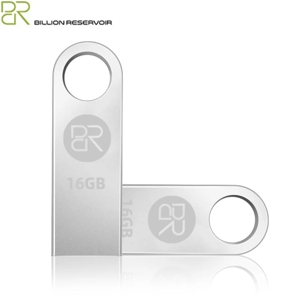 BR Mini USB Flash Drive 16GB 32GB 64GB SE9 2.0 3.0 Zinc Alloy Metal for Laptop Desktop PC Capless Design Built-in Keyring Loop