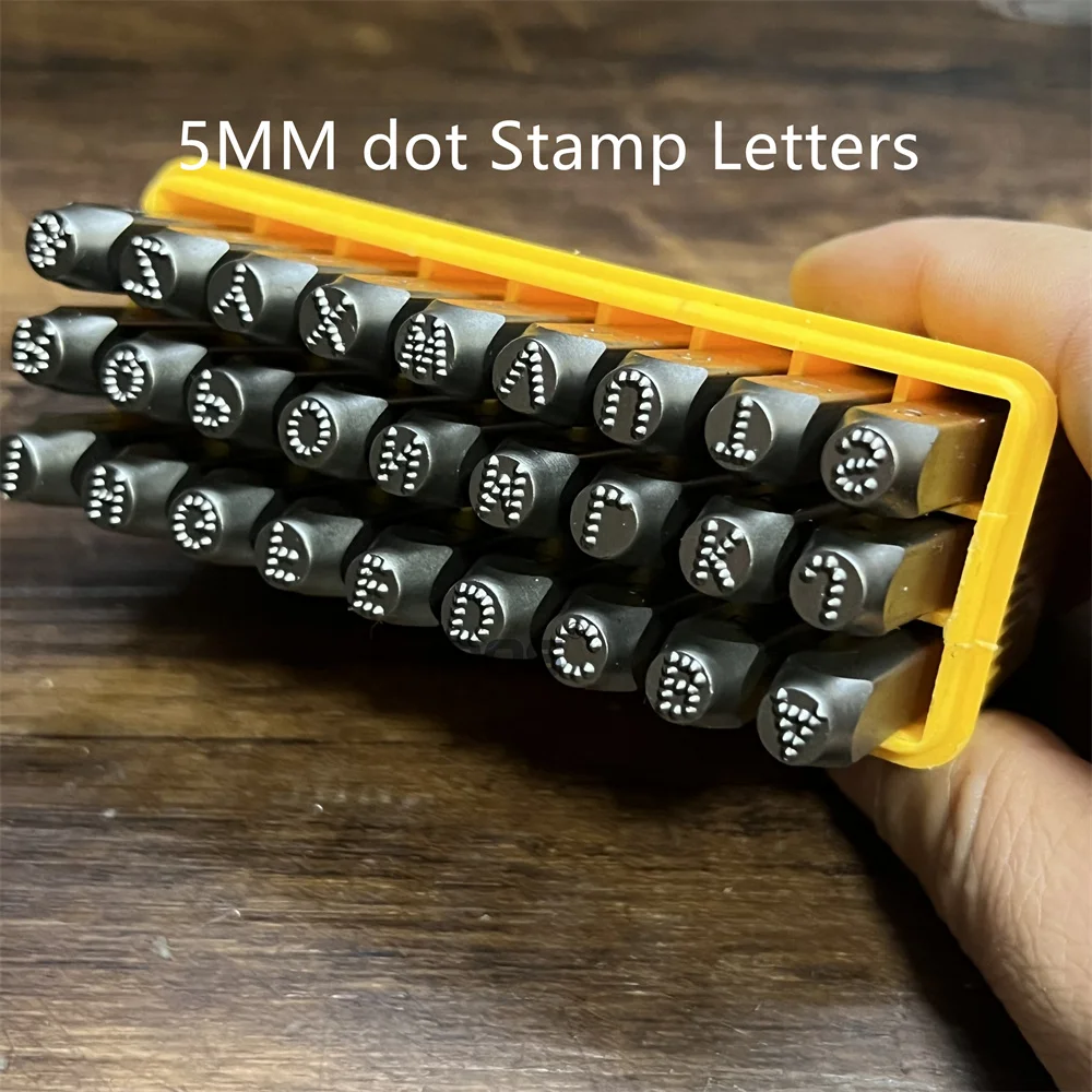 German Style Letters 5MM Dot stamps,RCIDOS Steel word punch stamp/matrix stamp letters, A-Z & 27pcs /box