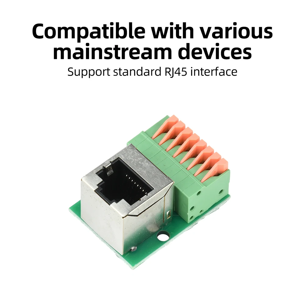 RJ45 Network Port Terminal Blocks Solderless Terminals Data Adapter Boards Male/Female Socket for DIN Rail Mounting