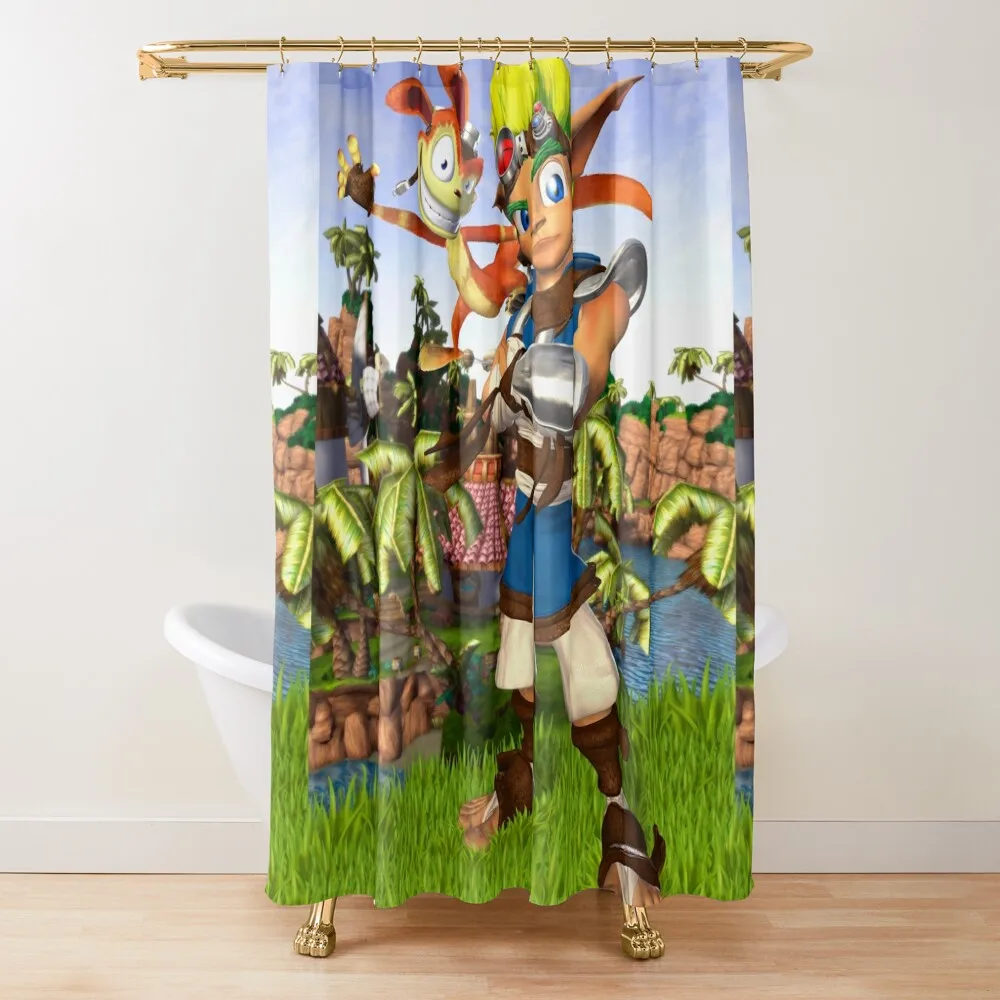 

Jak and Daxter: The Precursor Legacy 2 Shower Curtain Funny Shower Waterproof Bath And Anti-Mold Anime Shower Curtain