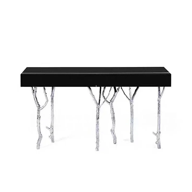 

Light luxury brass branches En trance table designe r Mod ern li ving room Co rridor ag ainst the wall Advanced