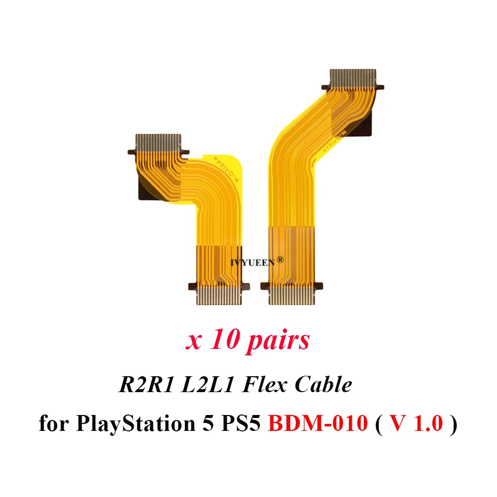 Ivyueen 10 pares para playstation 5 ps5 controlador l2 l1 r2 r1 motor conectar fita cabo flexível bdm 030 020 010 para dualsense