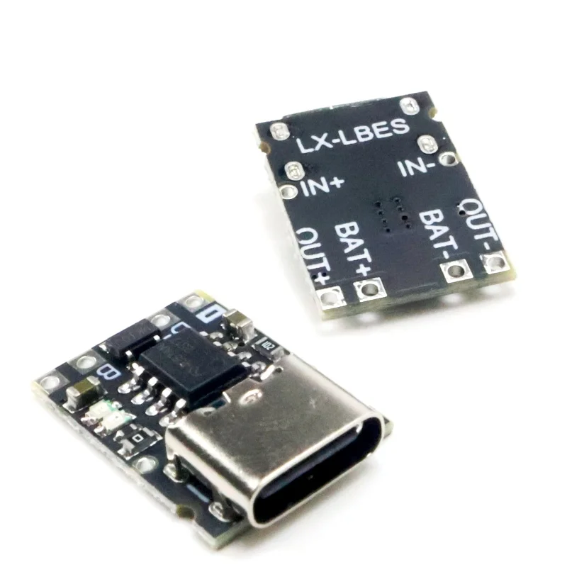 placa-de-carregamento-de-bateria-de-litio-tp4057-modulo-de-carregamento-1a-37v-com-interface-tipo-c-e-protecao-1-10-pecas