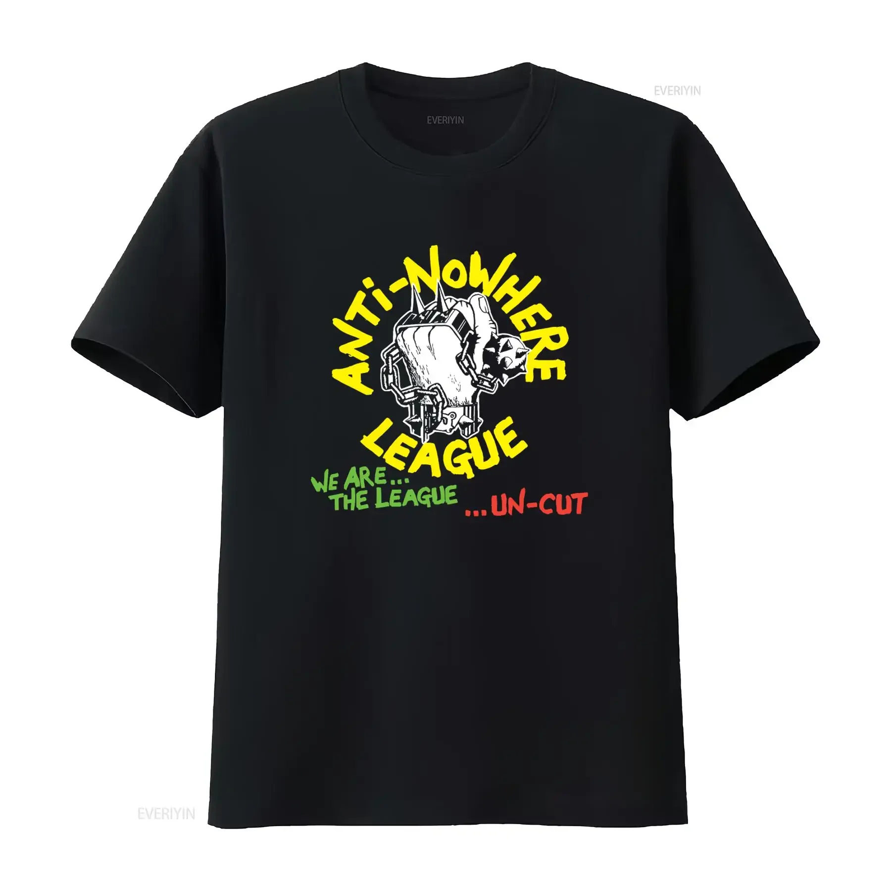 Anti Nowhere League Band Un Cut T shirt Punk Rock Style with Bold Design vintage Washed Comfortable Casual Stretched Slightly