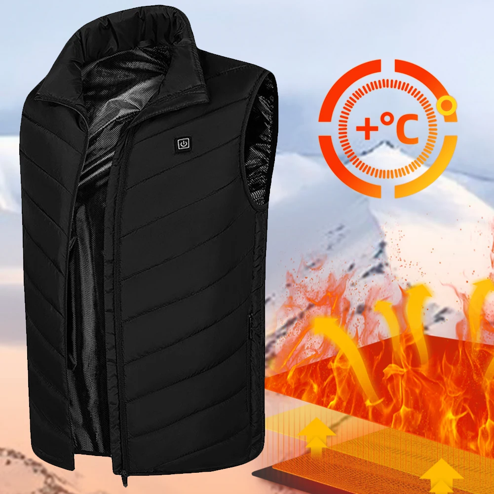 9 Heating Zones USB Heated Vest Winter Electric Heated Jackets Heating Thermal Clothing for Men and Women