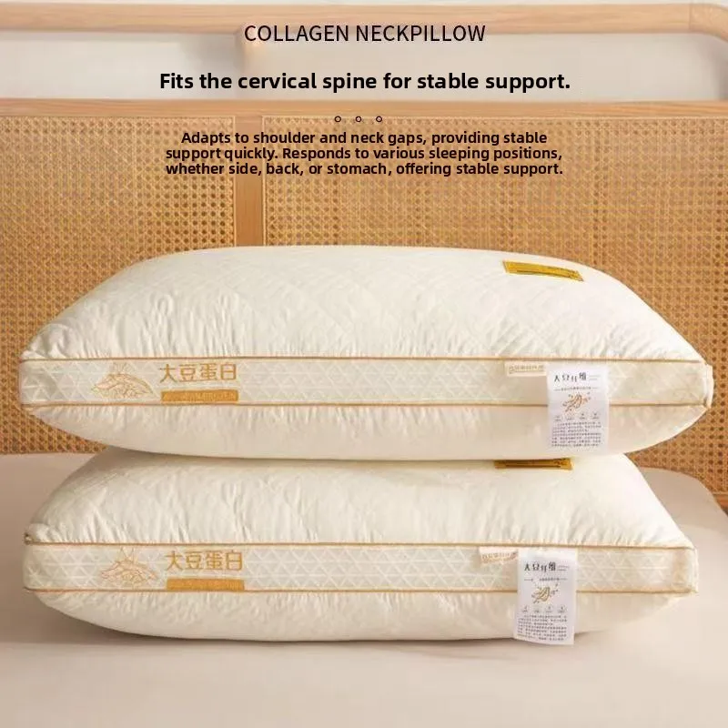 

Latex Pillow Core Neck Support Adult Sleep Men's Whole Head Home Use Hard Support Office 3D Cutting Decision Seed Fiber Polye...