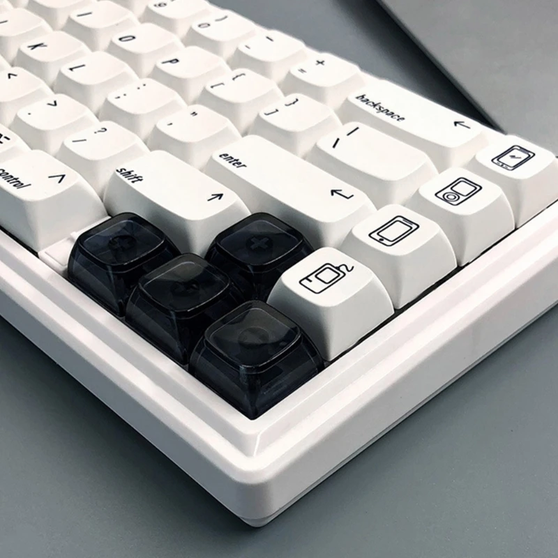 1.75u xda teclas branco jogo teclas cristal transparente para teclado mecânico dropsale