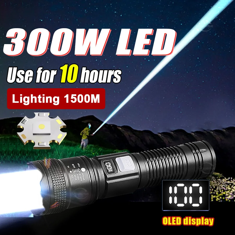 

New Rechargeable Led Flashlight Super Bright Long Shot Torch Portable Tactical Lantern Powerful Zoomable Camping Led Flashlights