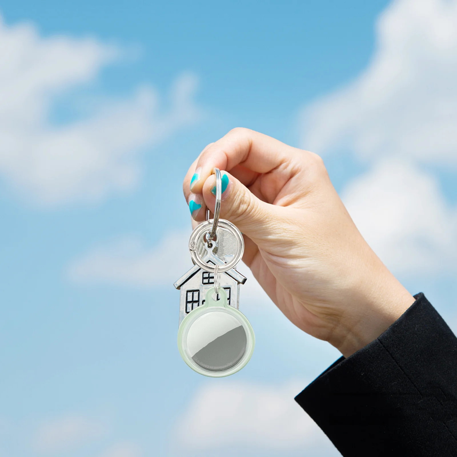 4 قطعة غطاء حامي تصميم بسيط مضاد للخدش حافظة موثوقة غطاء حماية صغير لاستخدام سلسلة المفاتيح التتبع للحيوانات الأليفة