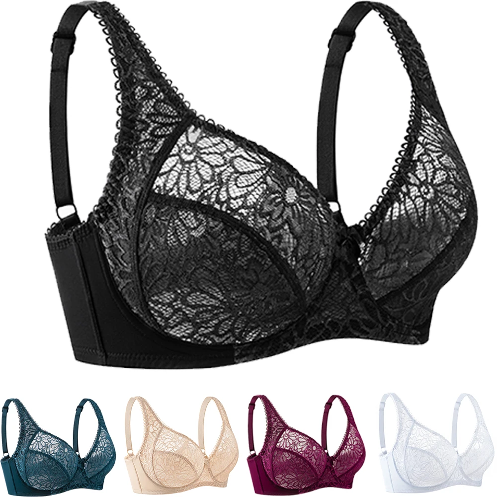 

Plus Size Bras For Women Lace Modern Ladies Elegance Brassiere Underwear Sexy Lingerie Tops C D DD E F Cup