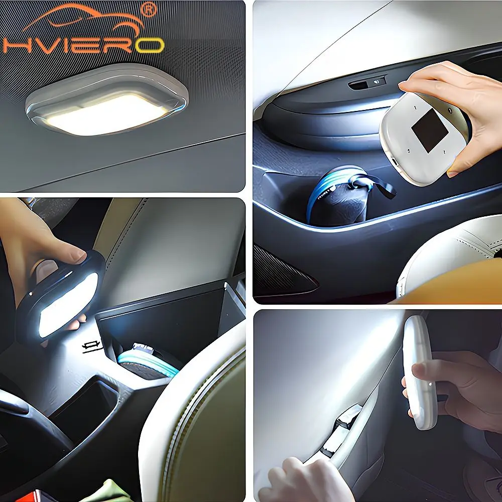 Cúpula Interior de techo Led para coche nocturno, lectura blanca, carga USB, ambiente Interior para el hogar, luz de bienvenida, maletero,