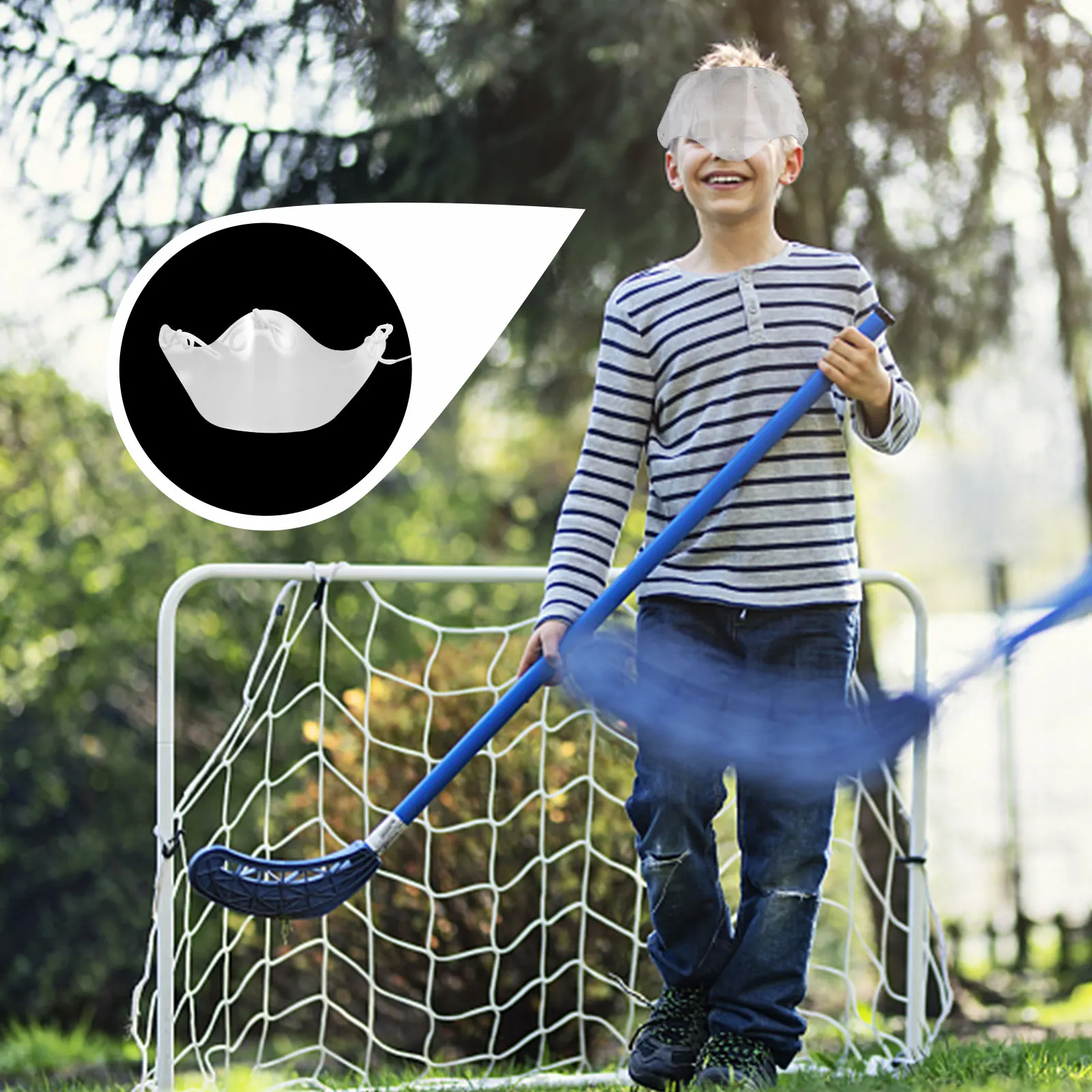 

1Pcs Hockey Goalie Protection Equipment Clear Face Guard for Goalkeeper Strong Pc Material Hockey Protective Supplies