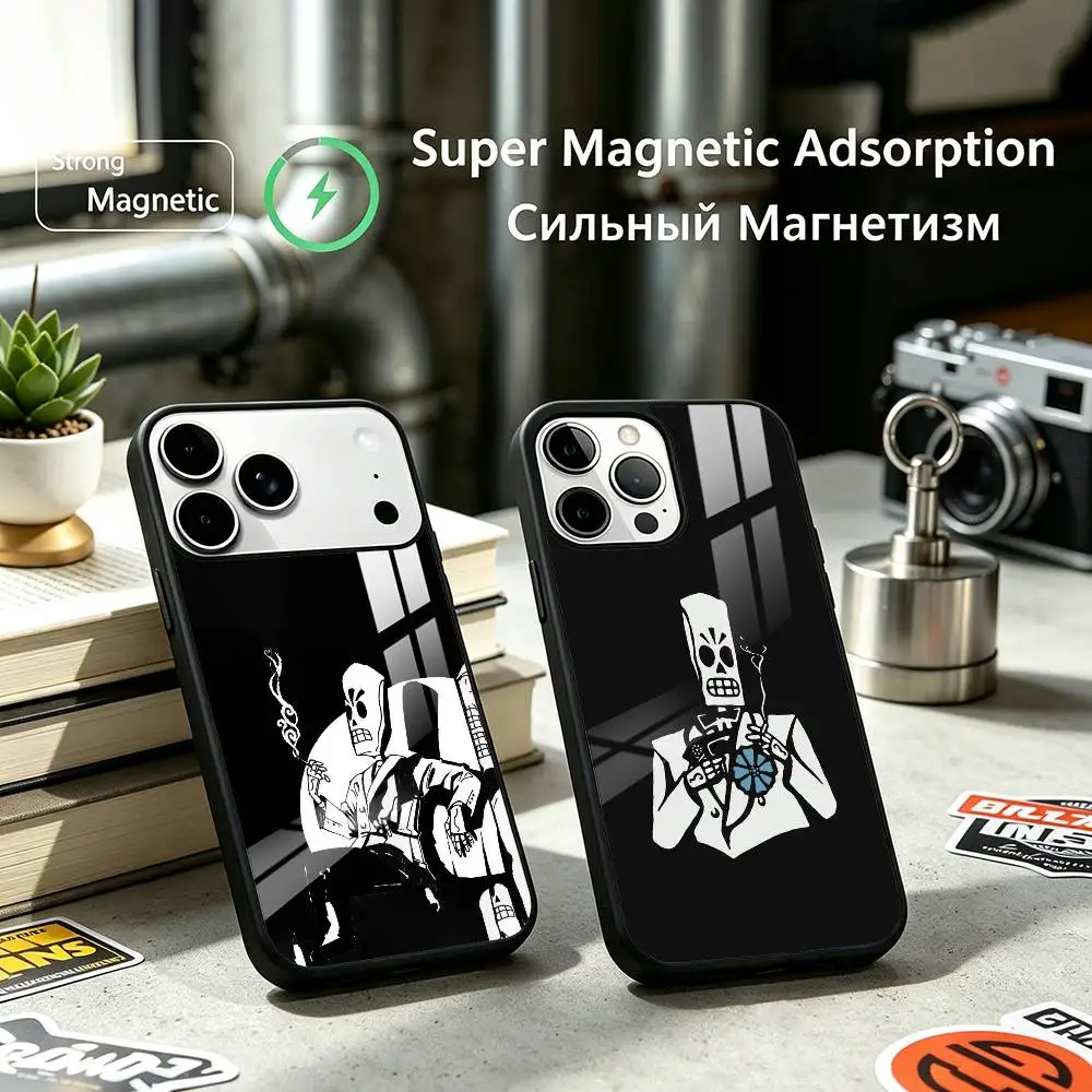 Grim Fandango Game Popular Phone Case For iPhone17,16,15,14,13,12 Plus,Pro Compatible with magnetic wireless charging