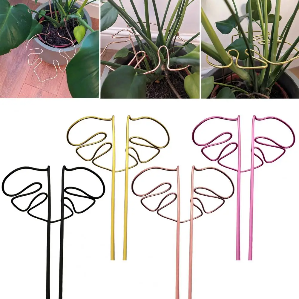 

Monstera Shaped Plant Stand Rustproof Plant Support Stake Anti-Corrosion Potted Plant Support Stake Flower Shaped Support Pile