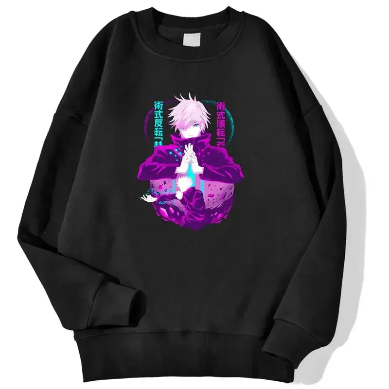 

Manga jujutsu Kaisen Gojo Satoru printing pullover men autumn casual hoody o-neck soft sweatshirt street trend streetwear