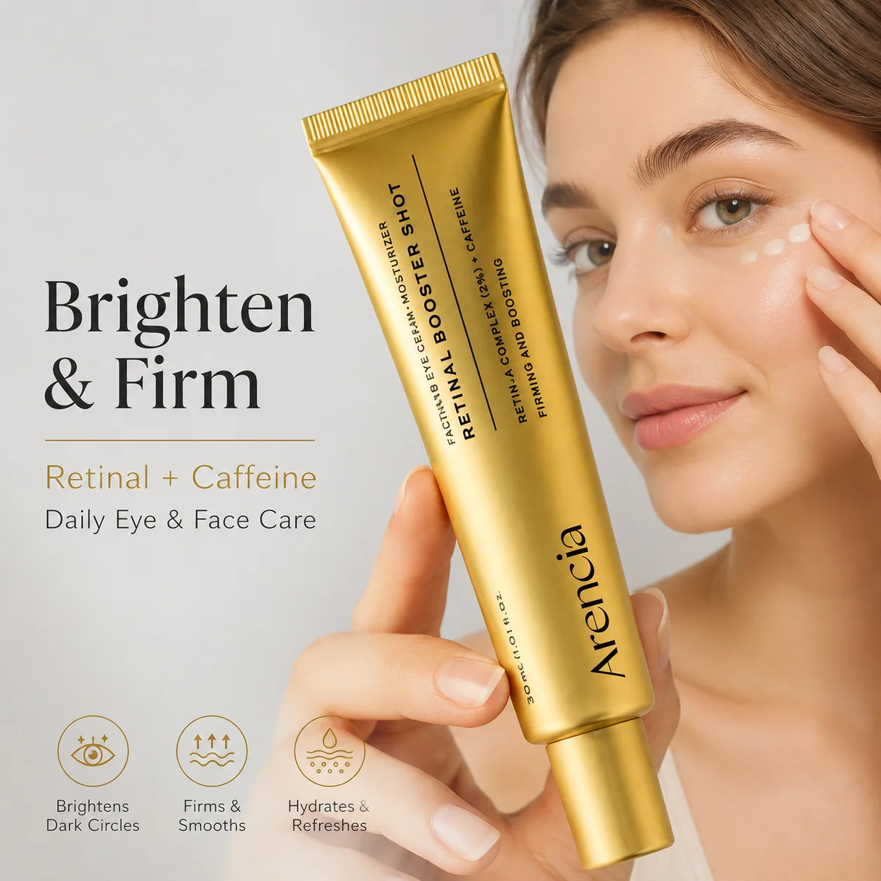 Retinal Enhancing Cream Advanced Caffeine Formula Firming Hydrating Moisturizer Refine Pores Smooth Fine Lines Facial Care