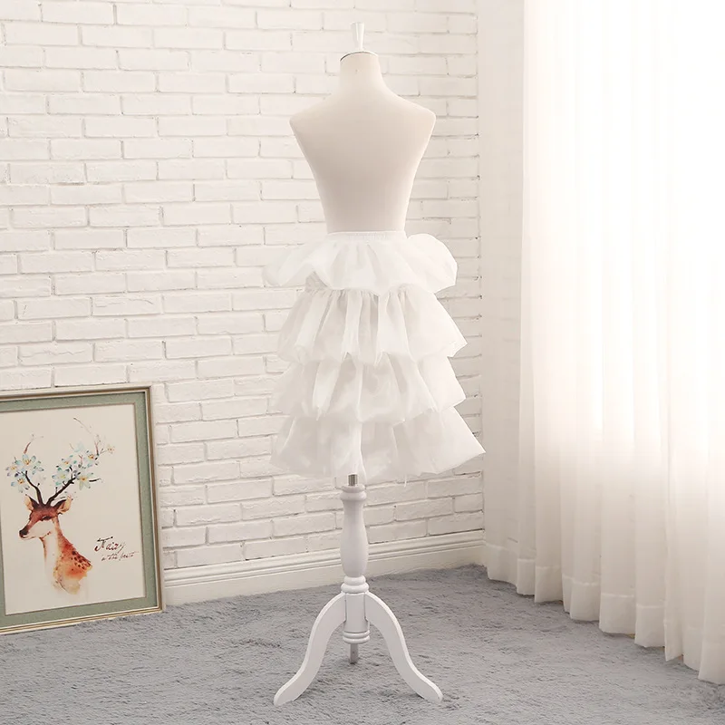 Short Tutu HipsPetticoat Crinoline White Black Bridal Petticoat For Wedding Dresses Underskirt