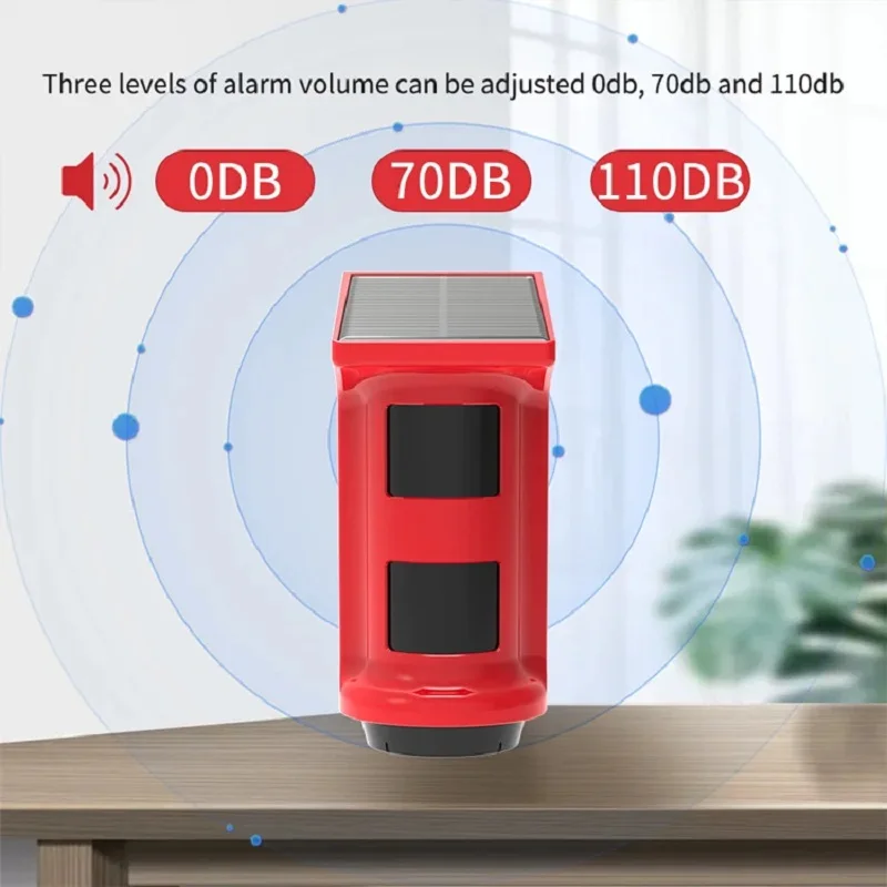 Imagem -04 - Smart Wireless Pir Sensor Alarmes Detector Infravermelho Solar Alarme de Luz Sonora ao ar Livre Pode Ser Emparelhado com Sensores sem Fio