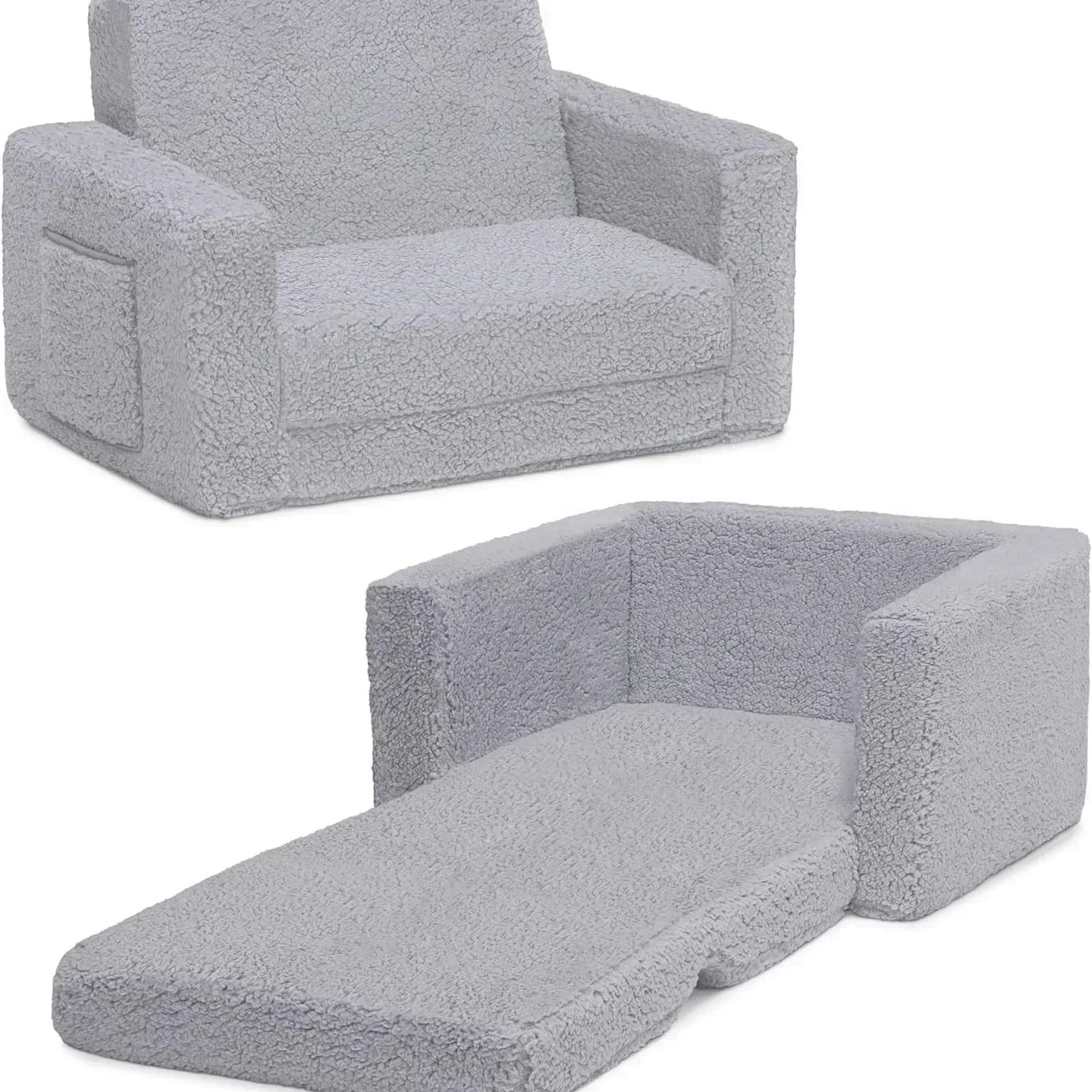 

Lamb wool children's folding sofa baby lunch break chair reading corner compressible packaging