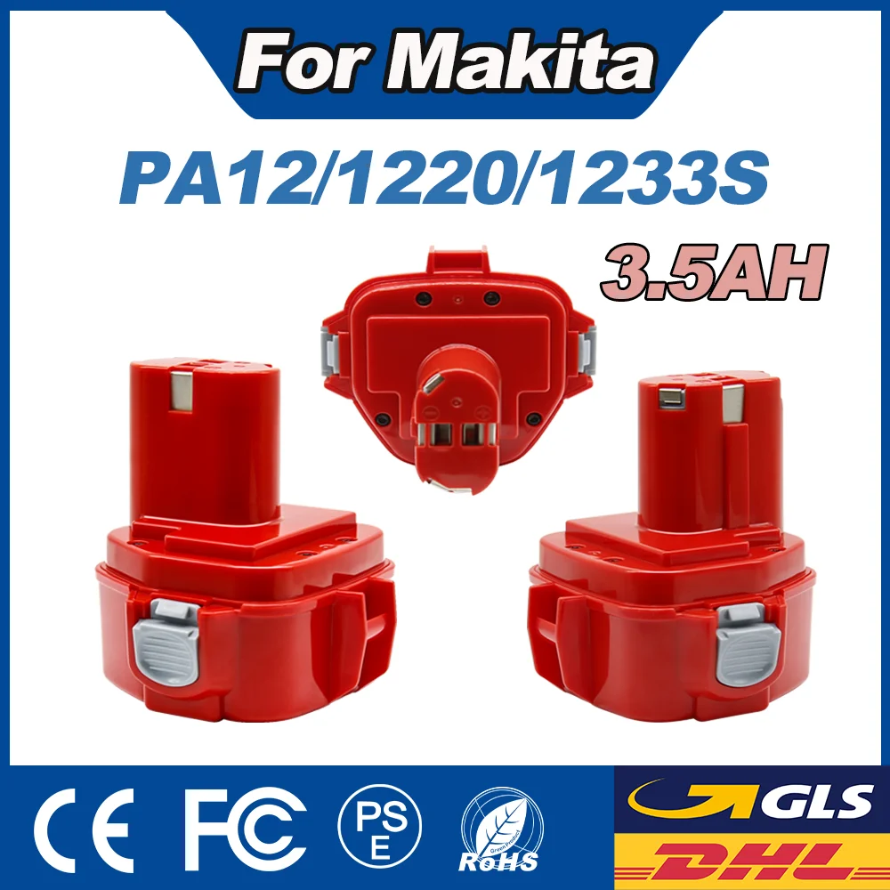Batteria 12V 3.5Ah per Makita PA12 NI-MH, batteria di ricambio per Makita PA12 PA1222 1220 1200 1201 1233S, batteria per utensili elettrici