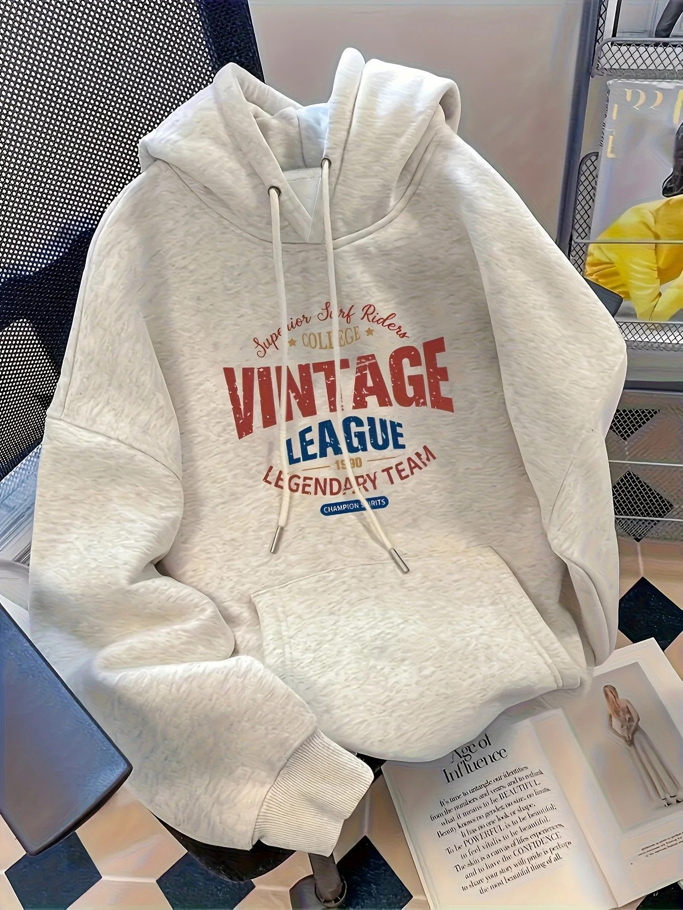 Autumn and winter hooded sweatshirt with Korean printed casual style multifunctional easy to wear suitable for commuting hoodies